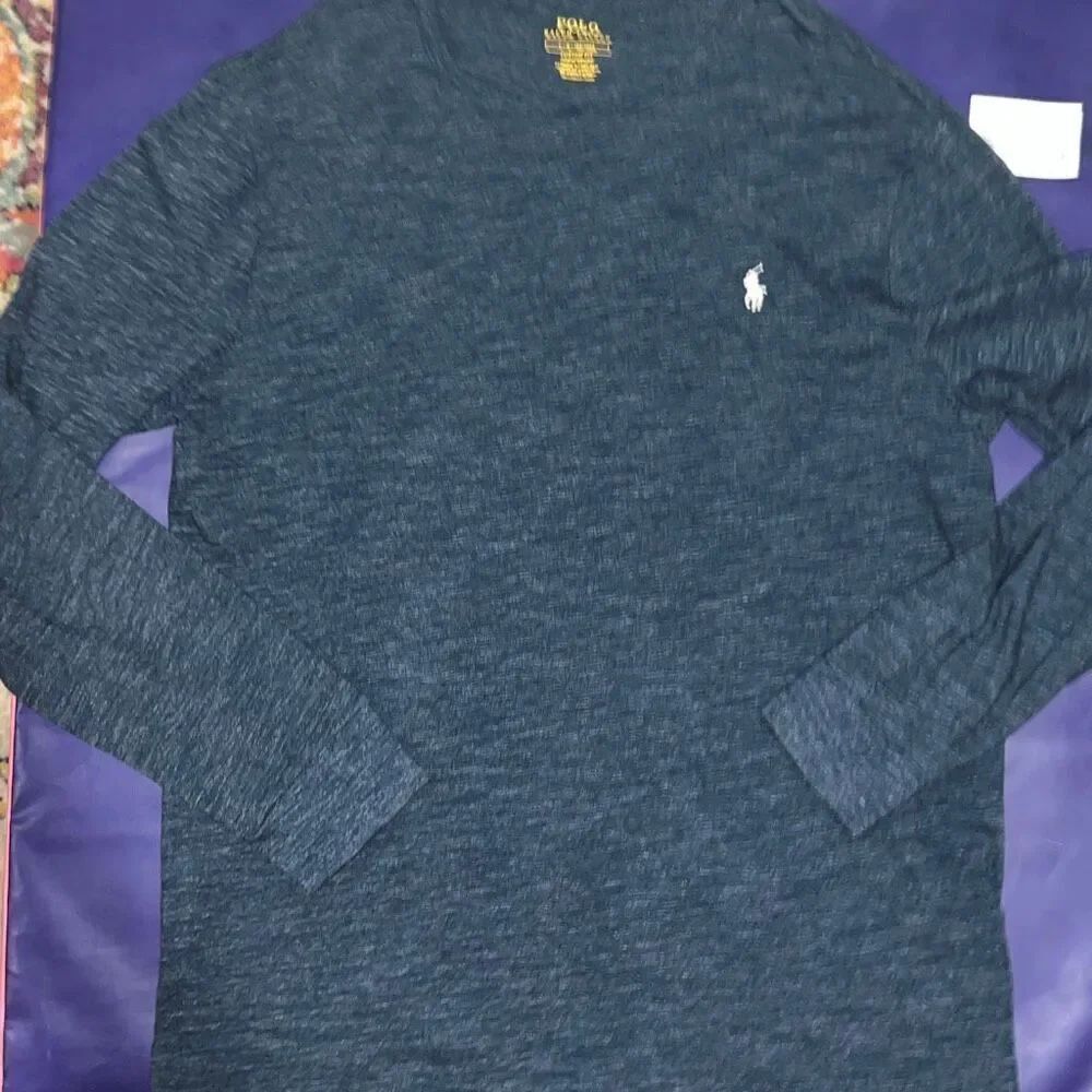 Polo Ralph Lauren Long Sleeve Crew Neck Shirt | Blue Eclipse | Size L | NWT